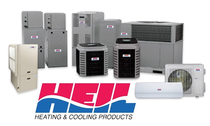 heil heating and cooling products on white background