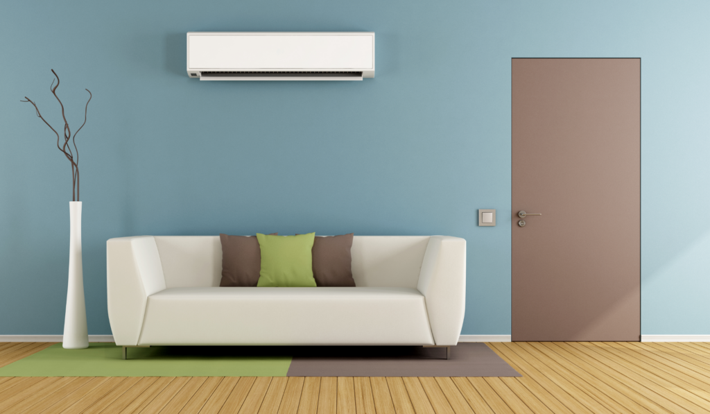 mini split air conditioning system inside a home