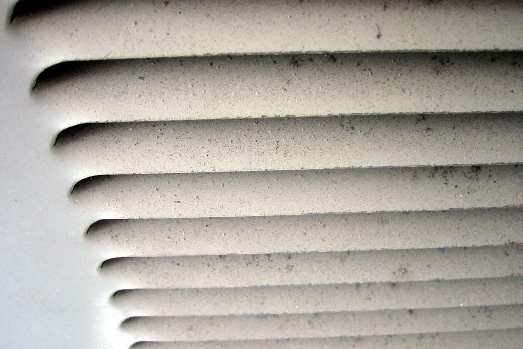 dirty and dusty air conditioning vent
