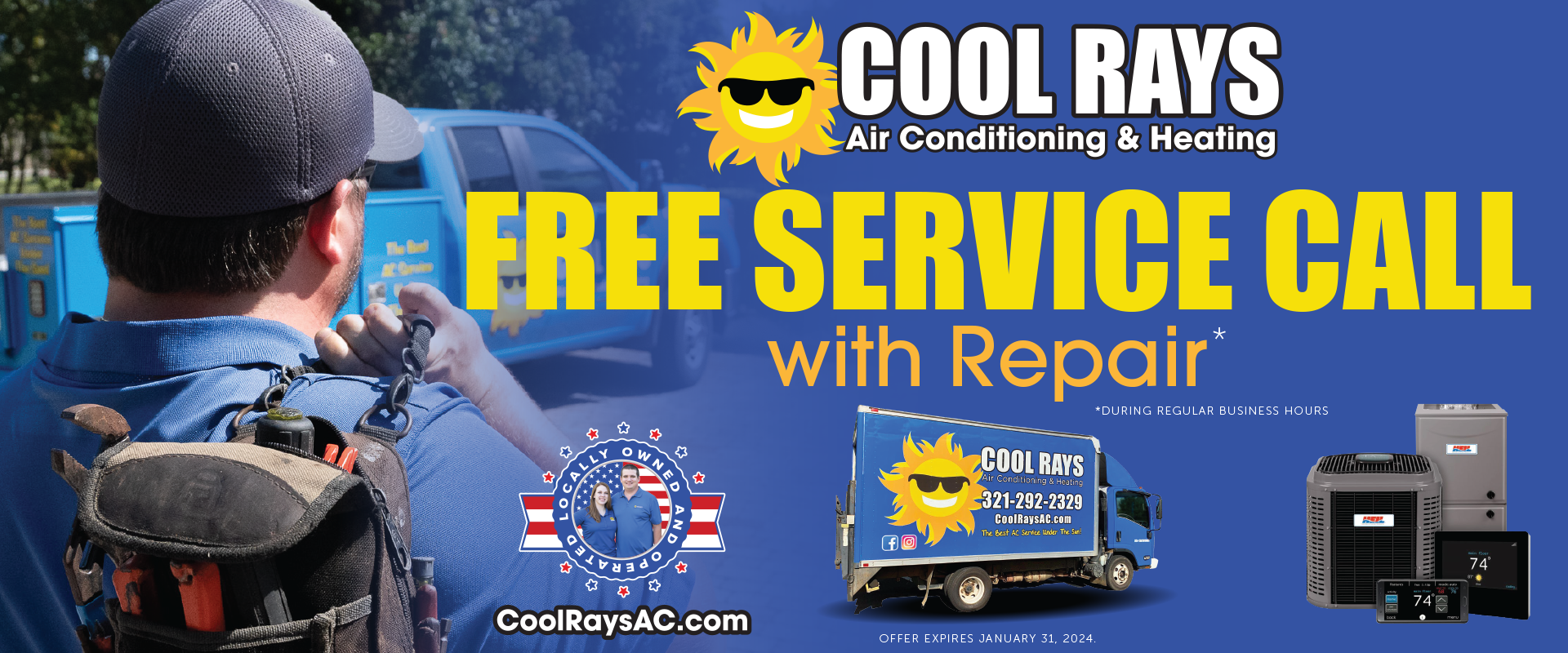 Free Home Service Call with Home AC Repair - call for details!