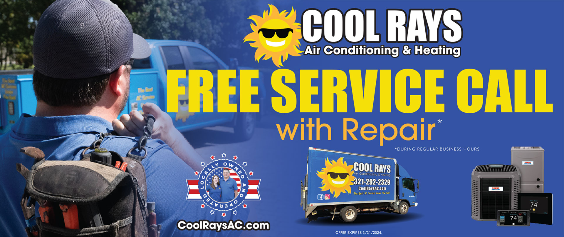 Cool Rays Free Service Call with Repair